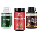 COMBO 3 POTES - 1 MORINGA + 1 MACA PERUANA + 1 ASHWAGANDHA 500mg